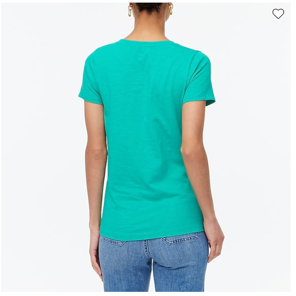 NWT J. Crew Tropical Marine Green Vintage Cotton Crewneck Tee - Picture 6 of 10